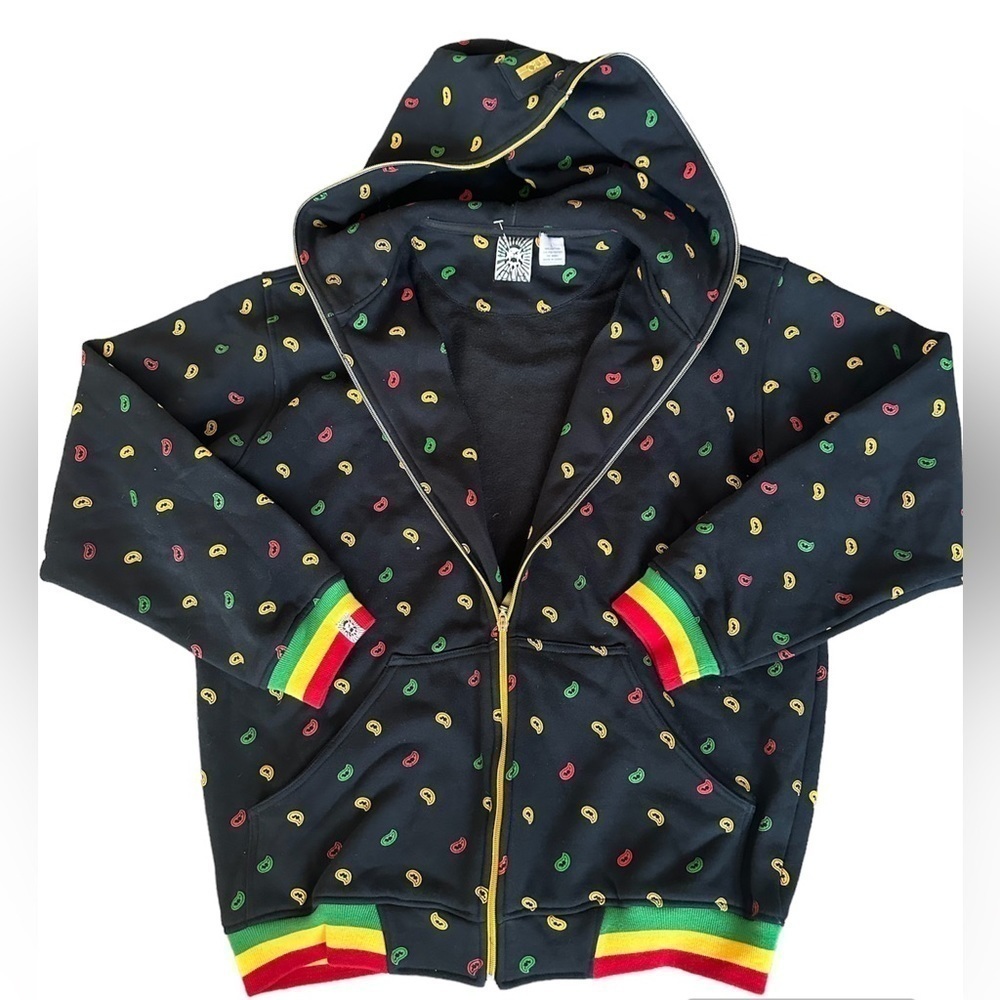 CLH Limitless HeightsAfrican Pride Paisley Unisex Zip Up Hoodie EUC  black L